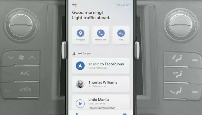 Google Asistent automotive